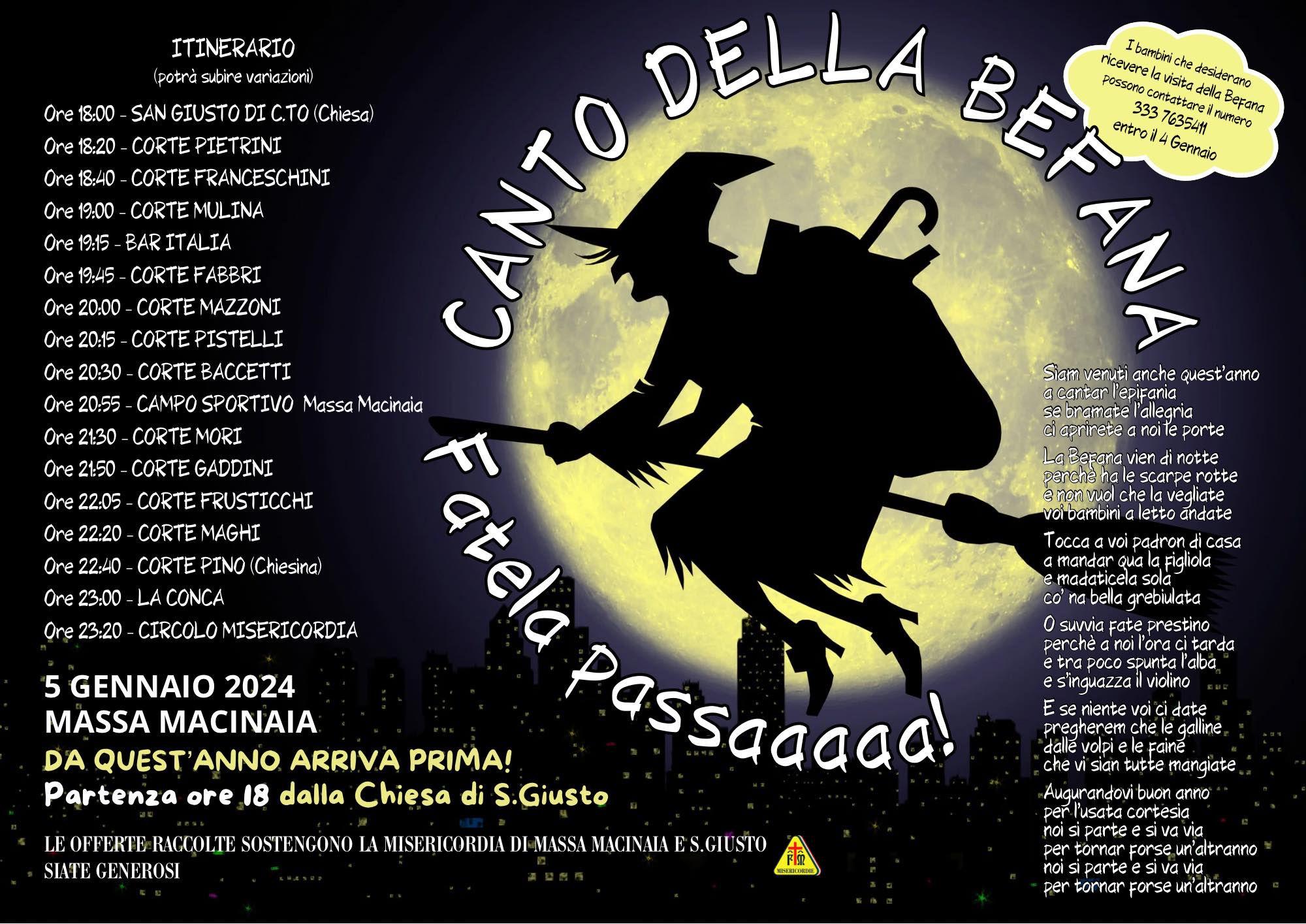 Programma della notte della befana
